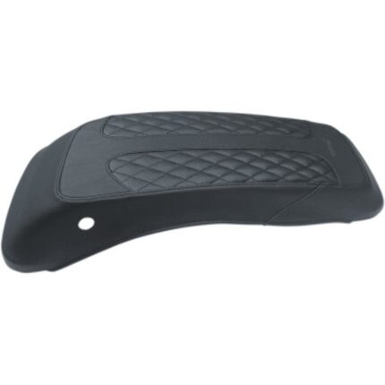 Mustang Saddlebag Black Diamond Stitch Lid Covers 14-21 Harley Touring