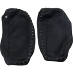 Mustang Saddlebag Black Lid Covers Black Studs 14-21 Harley Touring