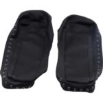 Mustang Seats Black Saddlebag Lid Cover Black Studs 1993-2013 Harley Touring