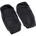 Mustang Seats Black Saddlebag Lid Cover Chrome Studs 1993-2013 Harley Touring