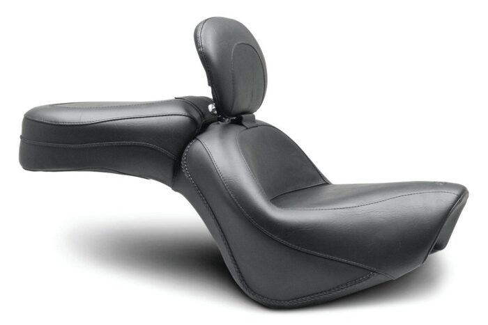 Mustang Vintage Wide Touring Seat Smooth W/ Driver Backrest 2006-2022 Vulcan 900
