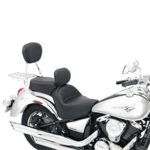 Mustang Vintage Wide Touring Seat Smooth W/ Driver Backrest 2006-2022 Vulcan 900
