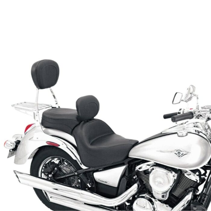 Mustang Vintage Wide Touring Seat Smooth W/ Driver Backrest 2006-2022 Vulcan 900