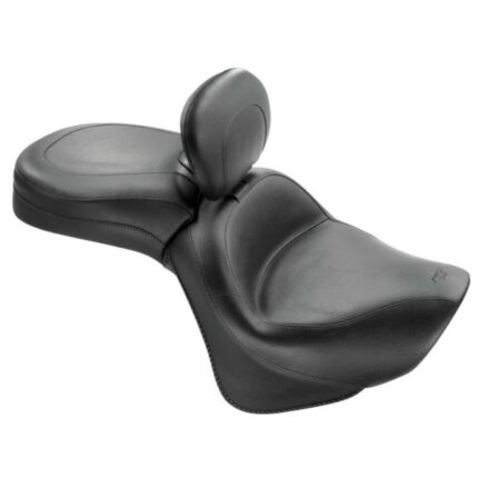 Mustang Vintage Wide Touring Seat Smooth W/ Driver Backrest 2006-2022 Vulcan 900
