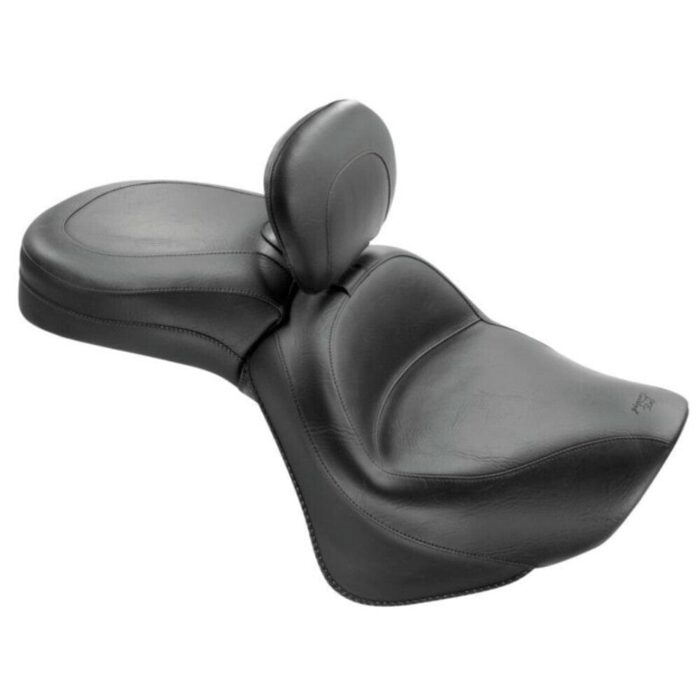 Mustang Vintage Wide Touring Seat Smooth W/ Driver Backrest 2006-2022 Vulcan 900