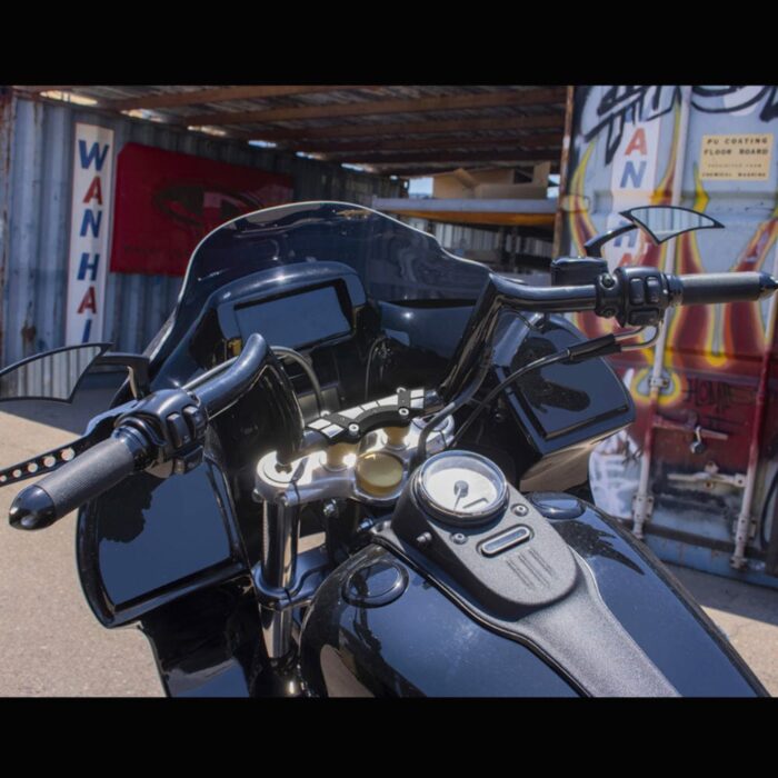 Paul Yaffe OEM 6" Black Sport Monkey Bar Handlebars Hangers Harley Touring FLTR