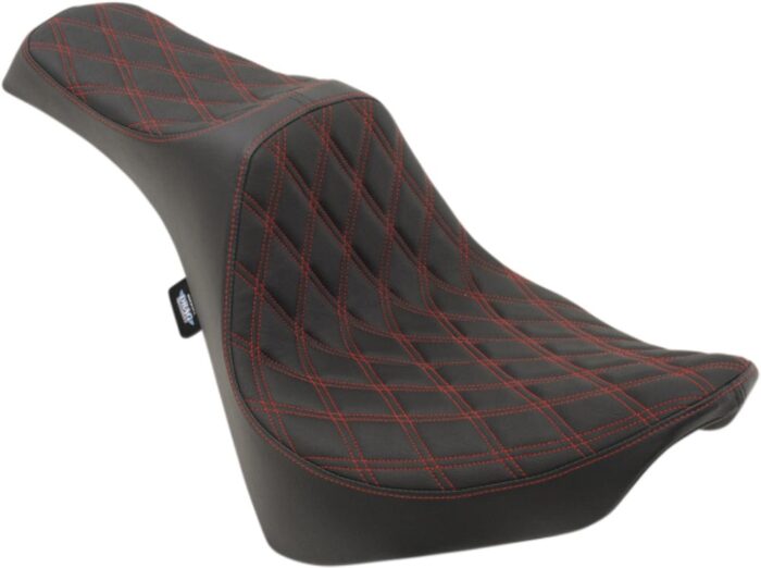 Predator III Seat Drag Specialties Double Diamond Red Thread Harley Softail 18+