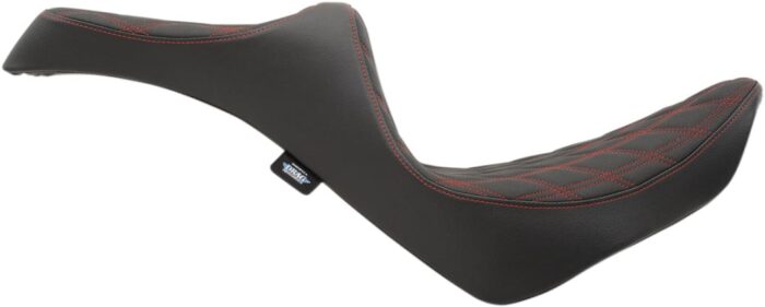 Predator III Seat Drag Specialties Double Diamond Red Thread Harley Softail 18+