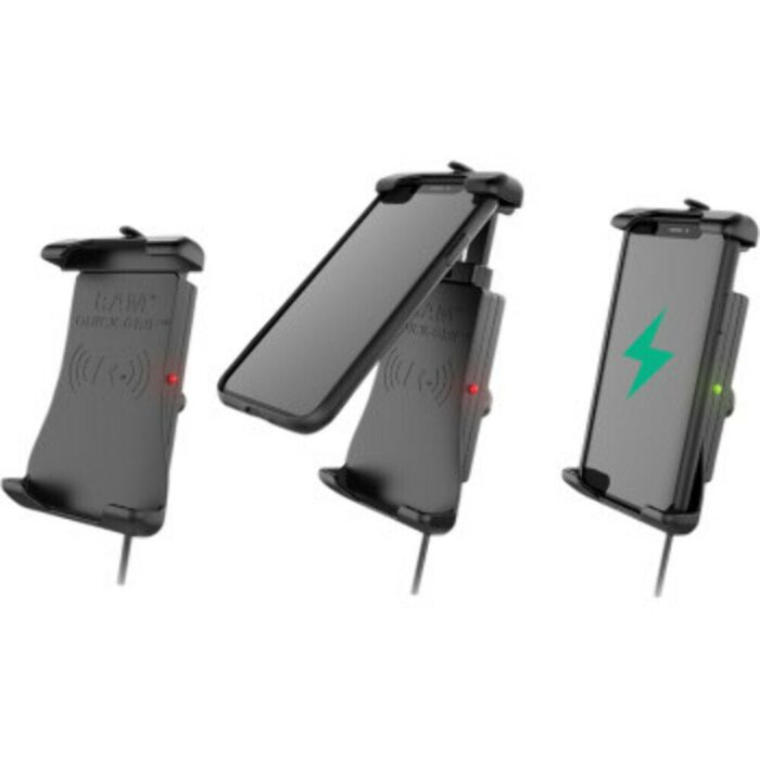 Ram Mount Quick-Grip Waterproof Wireless Phone Charging Cradle Suction Cup Mount