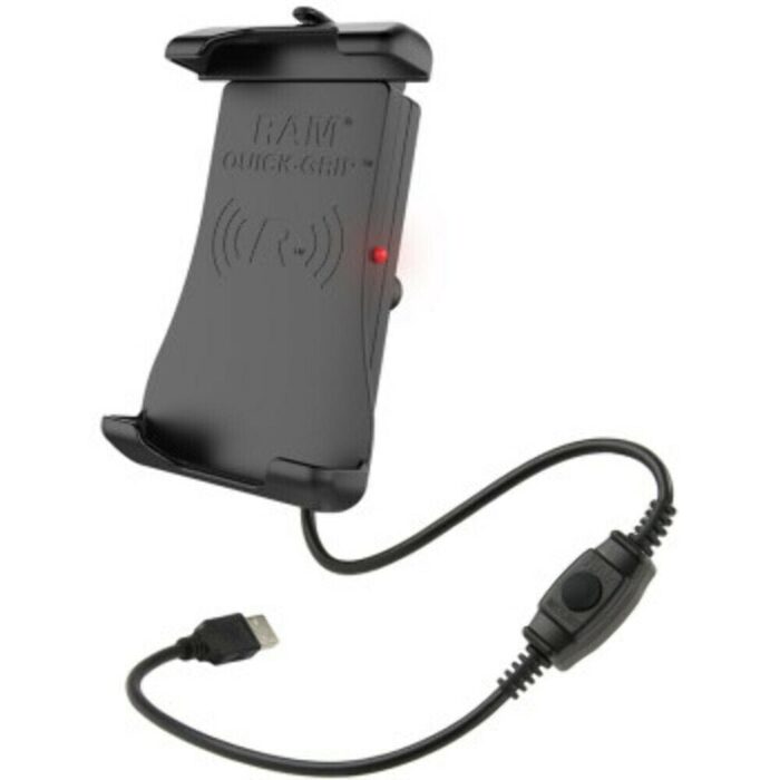 Ram Mount Quick-Grip Waterproof Wireless Phone Charging Cradle Suction Cup Mount