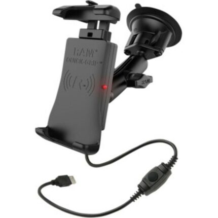 Ram Mount Quick-Grip Waterproof Wireless Phone Charging Cradle Suction Cup Mount