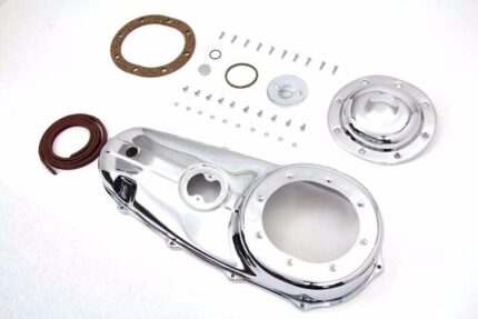 Replica Outer Primary Cover Chrome Kit Gasket Derby 1955-1964 Harley Panhead FL