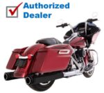 Rinehart Black MotoPro45 4.5" Slip-On Pipe Mufflers Exhaust 17+ Harley Touring