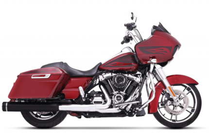 Rinehart Black MotoPro45 4.5" Slip-On Pipe Mufflers Exhaust 17+ Harley Touring
