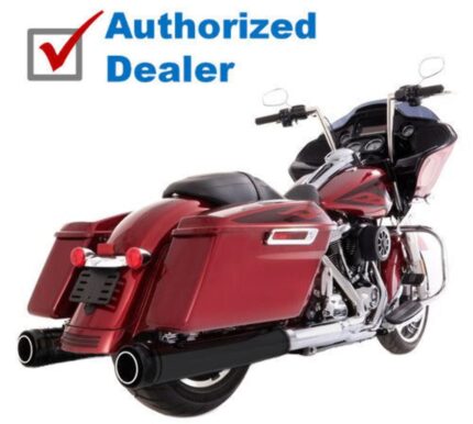 Rinehart Black MotoPro45 4.5" Slip-On Pipe Mufflers Exhaust 17+ Harley Touring