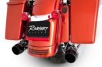 Rinehart Chrome 3.5" Slip-On Black Tip Mufflers Exhaust 1995-2009 Harley Touring