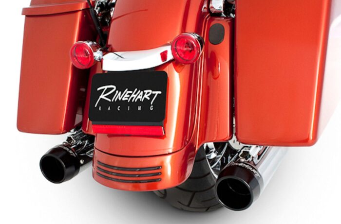 Rinehart Chrome 3.5" Slip-On Black Tip Mufflers Exhaust 1995-2009 Harley Touring