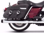 Rinehart Chrome 3.5" Slip-On Black Tip Mufflers Exhaust 1995-2009 Harley Touring