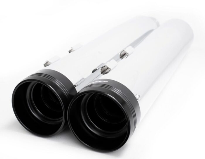 Rinehart Chrome DBX45 4.5" Slip On Mufflers Exhaust Pipes 2017+ Harley Touring