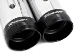 Rinehart Chrome DBX45 4.5" Slip On Mufflers Exhaust Pipes 2017+ Harley Touring