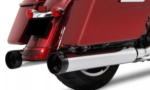 Rinehart Chrome DBX45 4.5" Slip On Mufflers Exhaust Pipes 2017+ Harley Touring