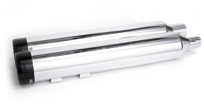 Rinehart Chrome DBX45 4.5" Slip On Mufflers Exhaust Pipes 2017+ Harley Touring