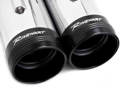 Rinehart Chrome DBX45 4.5" Slip On Mufflers Exhaust Pipes 2017+ Harley Touring