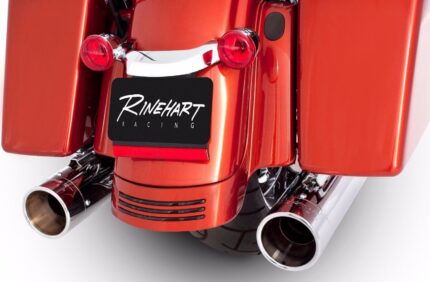 Rinehart Racing 4" Slip-On Chrome Tips Mufflers Exhaust 1995-2016 Harley Touring