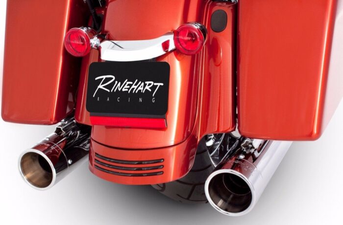 Rinehart Racing 4" Slip-On Chrome Tips Mufflers Exhaust 1995-2016 Harley Touring