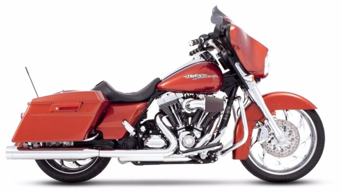 Rinehart Racing 4" Slip-On Chrome Tips Mufflers Exhaust 1995-2016 Harley Touring