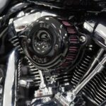 S&S Gloss Black Stealth Mini Tear Drop Air Cleaner Filter Cover Kit Harley M8