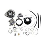S&S Super E Carb Stealth Air Cleaner Kit Chrome Teardrop Harley Big Twin 84-99