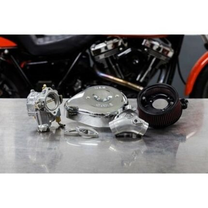 S&S Super E Carb Stealth Air Cleaner Kit Chrome Teardrop Harley Big Twin 84-99