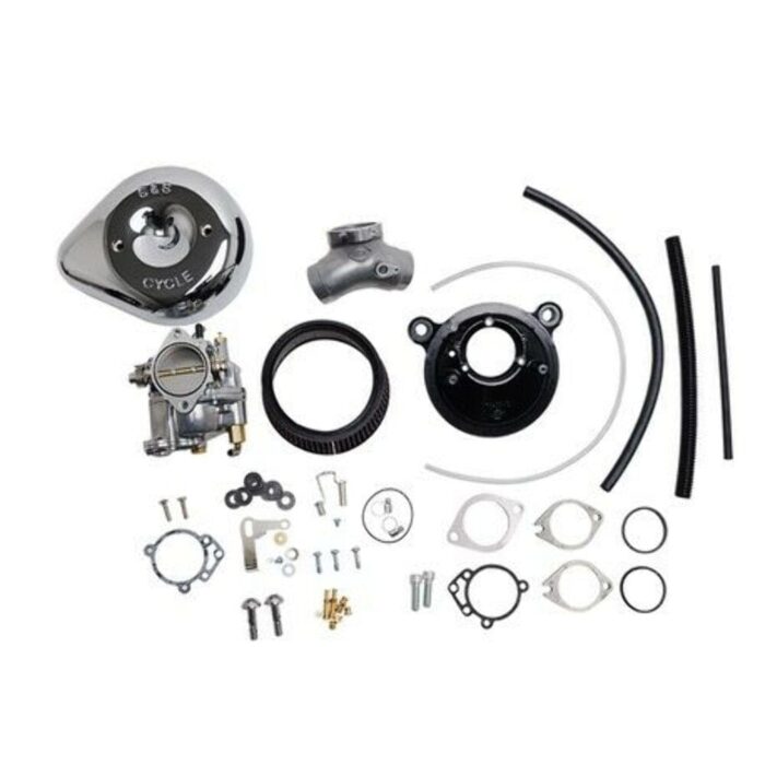 S&S Super E Carb Stealth Air Cleaner Kit Chrome Teardrop Harley Big Twin 99-05