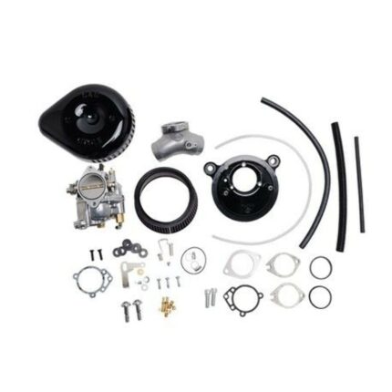 S&S Super G Carb Stealth Air Cleaner Kit Black Teardrop Harley Big Twin 84-99