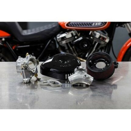 S&S Super G Carb Stealth Air Cleaner Kit Black Teardrop Harley Big Twin 84-99