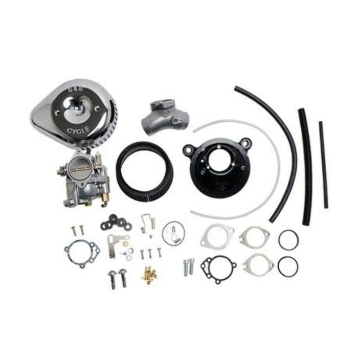 S&S Super G Carb Stealth Air Cleaner Kit Chrome Teardrop Harley Big Twin 99-05