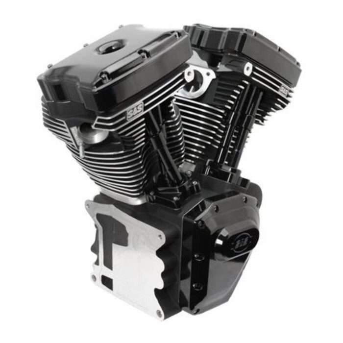 S&S T143 143" Black Edition Long Block Engine Motor Harley 96-103 Twin Cam 07-16