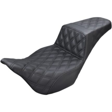 Saddlemen Black Full Lattice Stitch Step 2 Up Seat Harley 08-21 Touring Dresser
