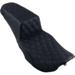Saddlemen Black Full Lattice Stitch Step 2 Up Seat Harley 97-07 Touring FLHR/X