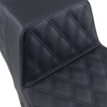 Saddlemen Black Full Lattice Stitch Step 2 Up Seat Harley 97-07 Touring FLHR/X