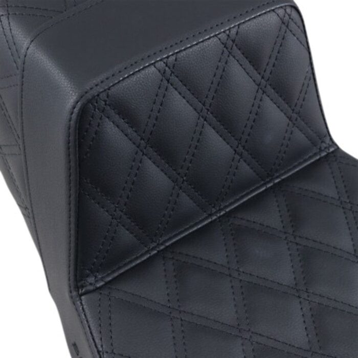 Saddlemen Black Full Lattice Stitch Step 2 Up Seat Harley 97-07 Touring FLHR/X