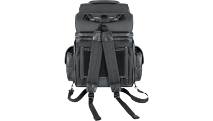 Saddlemen BR1800D Black Vinyl Sissy Bar Bag Saddlebag Harley Touring Motorcycle