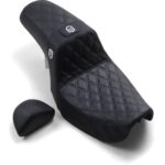Saddlemen Pro Series SDC Performance Gripper Backrest Gel Seat Harley 06-17 Dyna