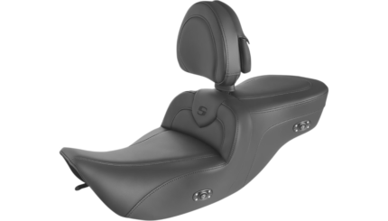 Saddlemen Roadsofa Extended Seat Black Backrest Gel Heat Harley Touring 99-07