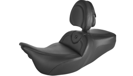Saddlemen Roadsofa Standard Seat Black Backrest Gel Foam 31" Harley Touring 08+