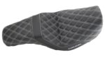 Saddlemen Silver Step 2 Up Lattice Diamond Stitch Seat Harley 06-17 Dyna FXD FLD