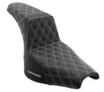 Saddlemen Step 2 Up Silver Lattice Stitch Seat 2018+ Harley Street Bob FXST