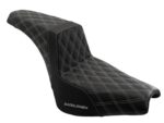 Saddlemen Step 2 Up Silver Lattice Stitch Seat 2018+ Harley Street Bob FXST