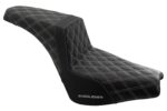 Saddlemen Step 2 Up Silver Lattice Stitch Seat 2018+ Harley Street Bob FXST